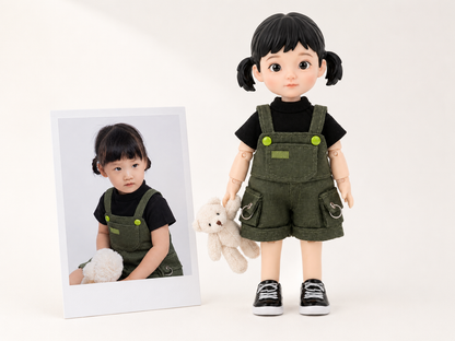Custom Handmade Mini Doll from Photo – Personalized Portrait Gift