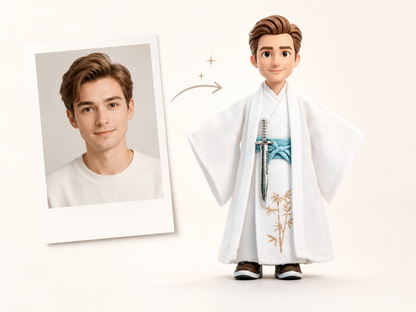 Custom Handmade Mini Doll from Photo – Personalized Portrait Gift