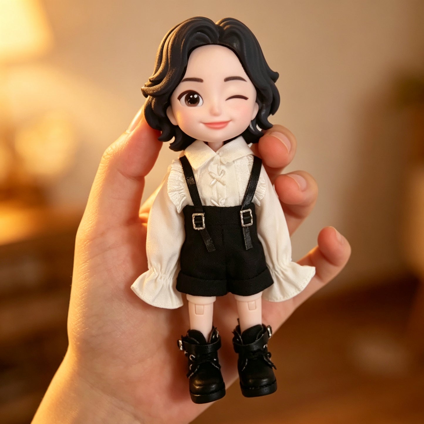 Custom Handmade Mini Doll from Photo – Personalized Portrait Gift